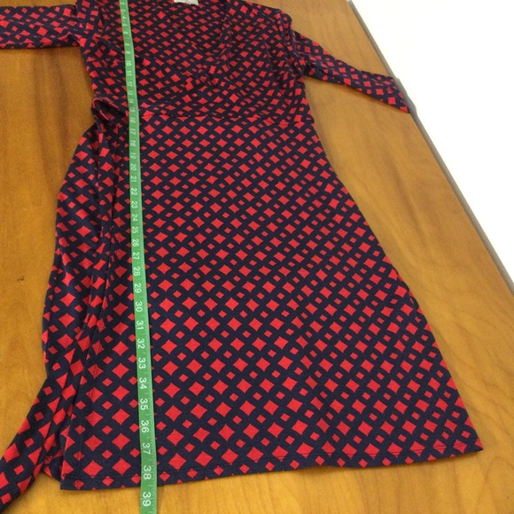 Hobbs Deliah Geo Print Wrap Dress Size 6 Women Long Sleeve Viscose Blend - Picture 14 of 15